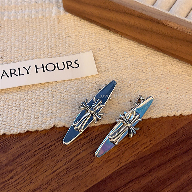 Wholesale Metal Style Retro Cross Duckbill Hair Clip